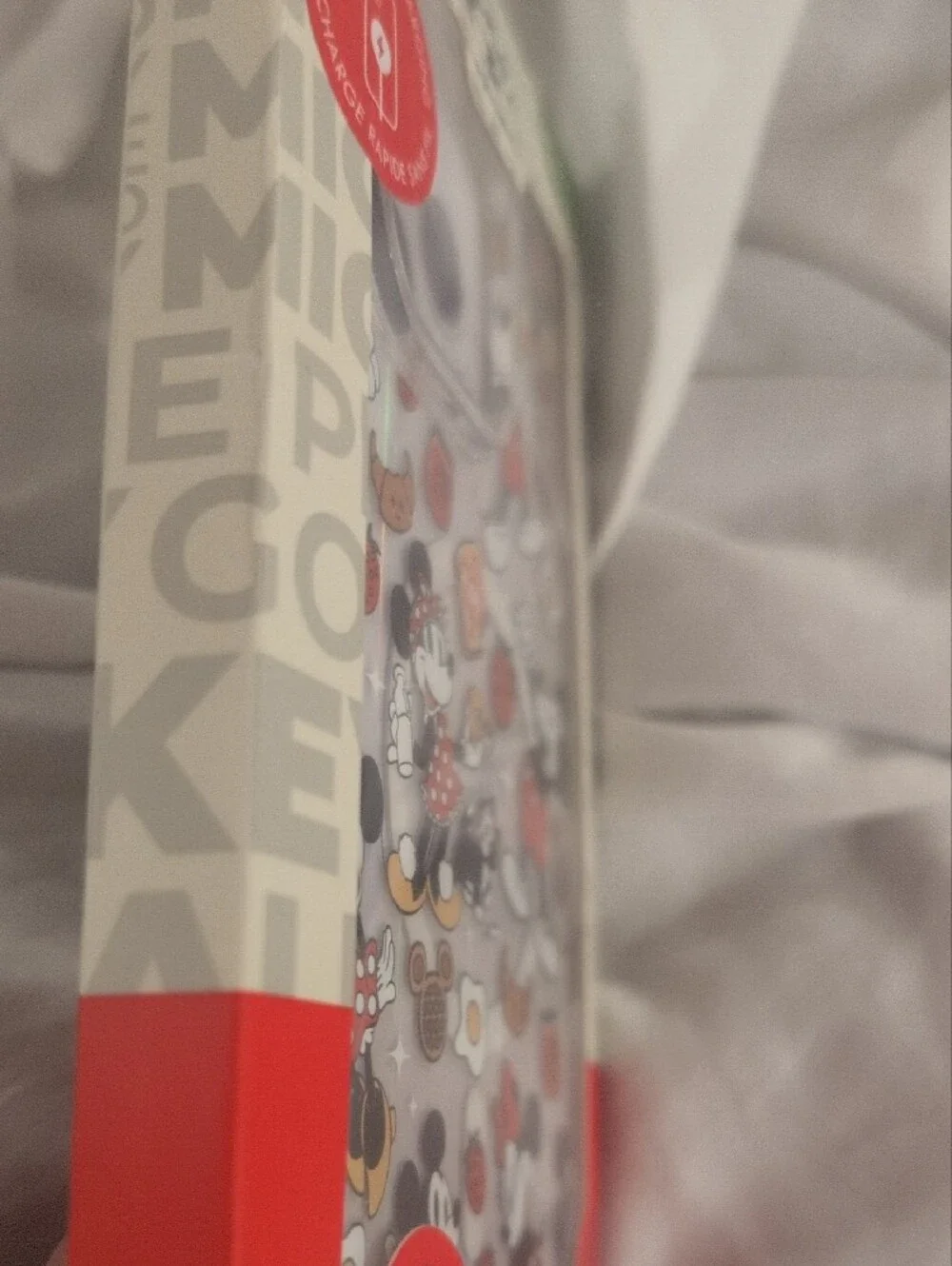 Disney Minnie & Mickey Clear Phone Case with Red, Black, Yellow Accents